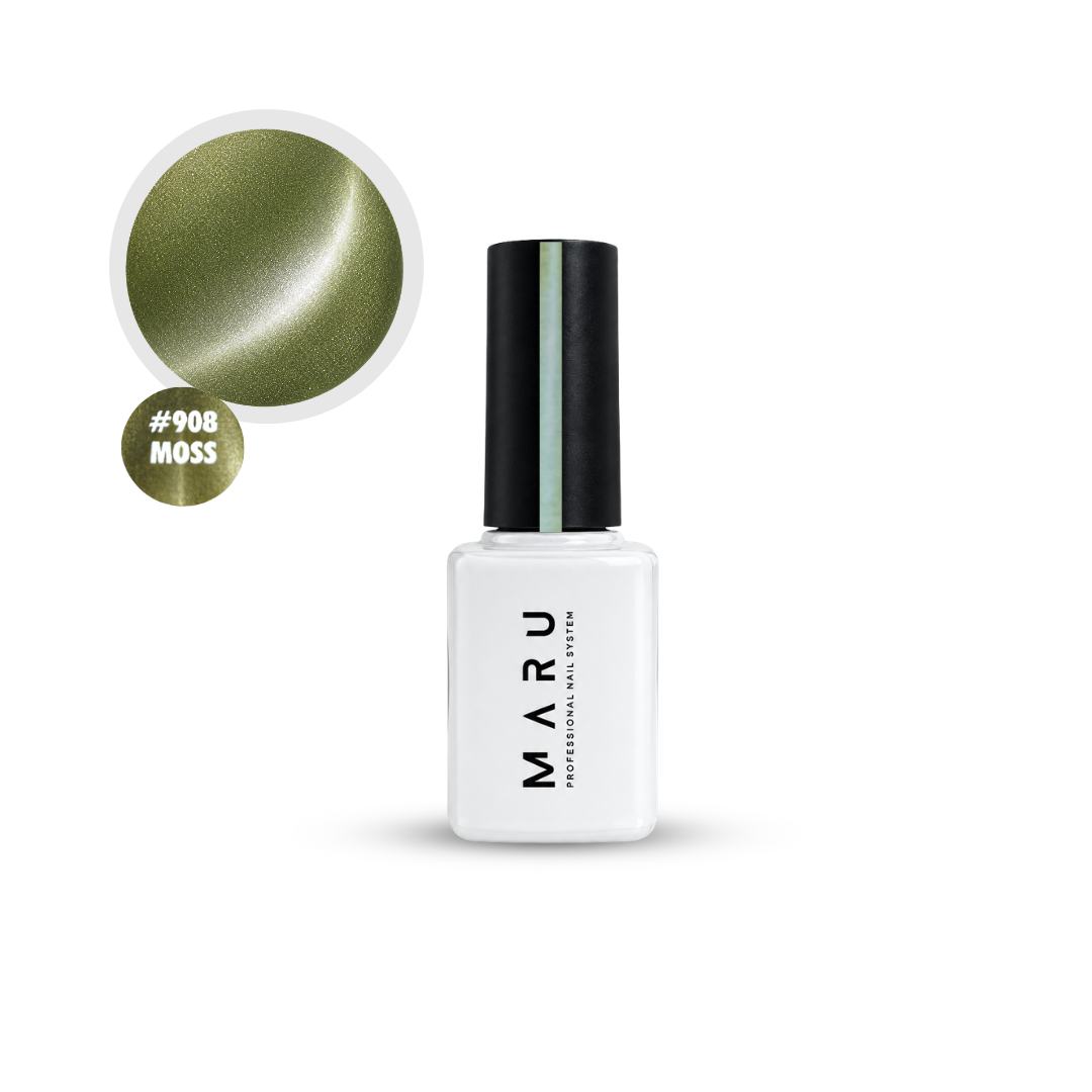 Silk Cat Eye #908 MOSS color gel polish