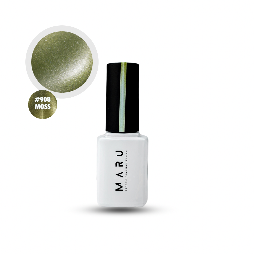 Silk Cat Eye #908 MOSS color gel polish